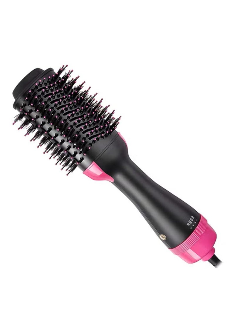 One Step Hair Dryer And Styler Hot Air Brush Black/Pink - Image 1